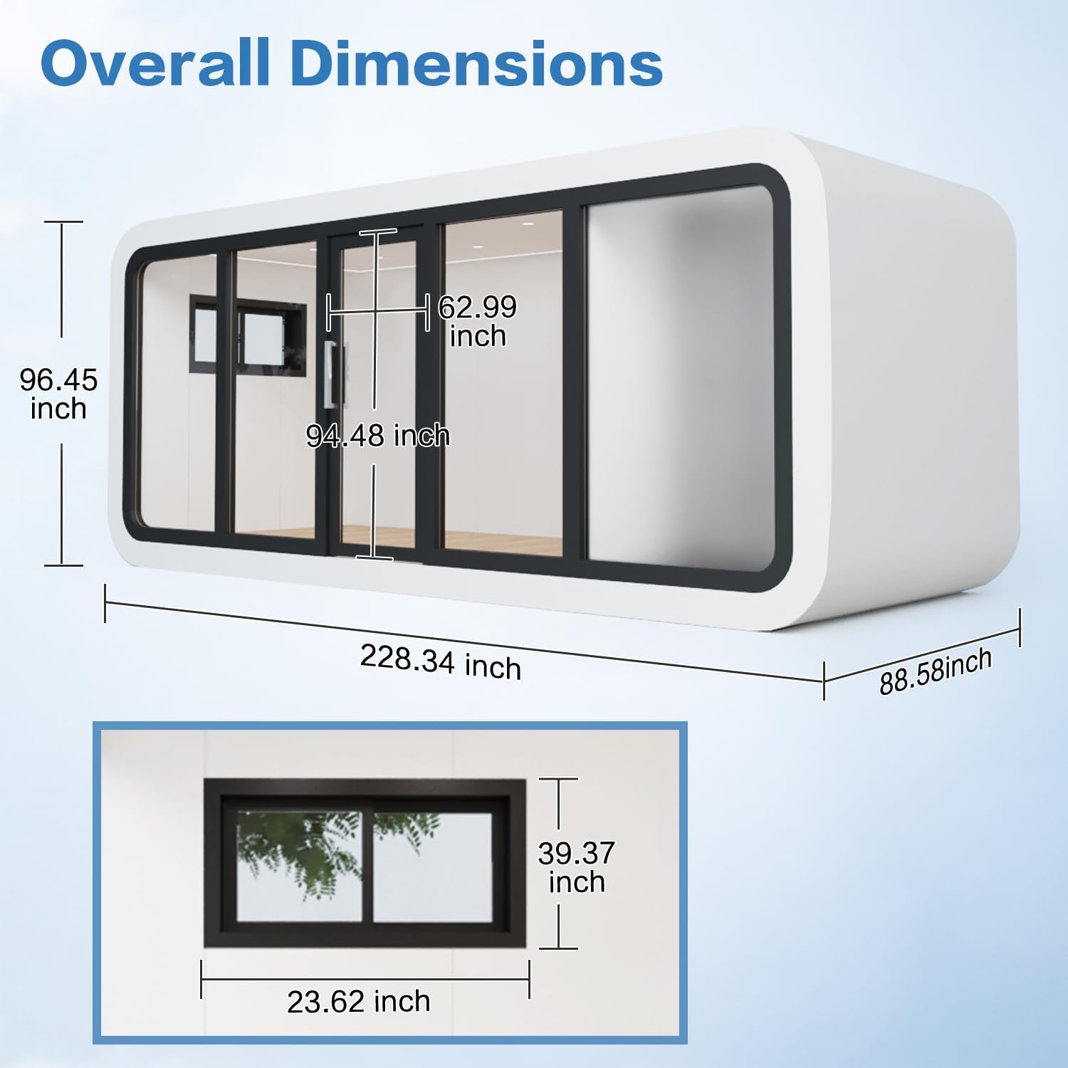 WalkMax Mobile Capsule Home Space Capsule House - 1 Bedroom, Full Bathroom, Kitchen & Living Area