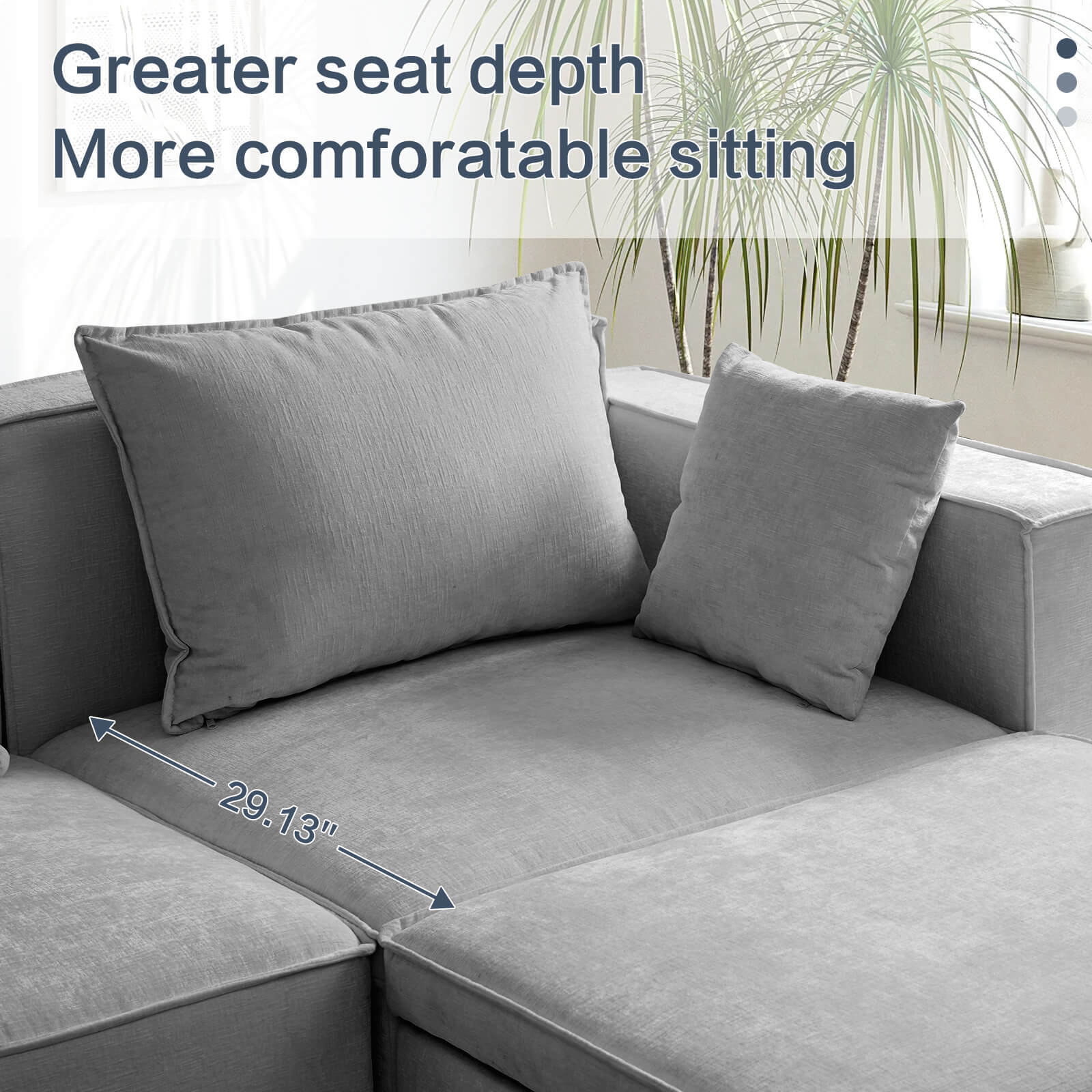 Modular Sectional 5 Seat Sofa, Extra Large U Shaped Couch with Storage & Pet Ottoman