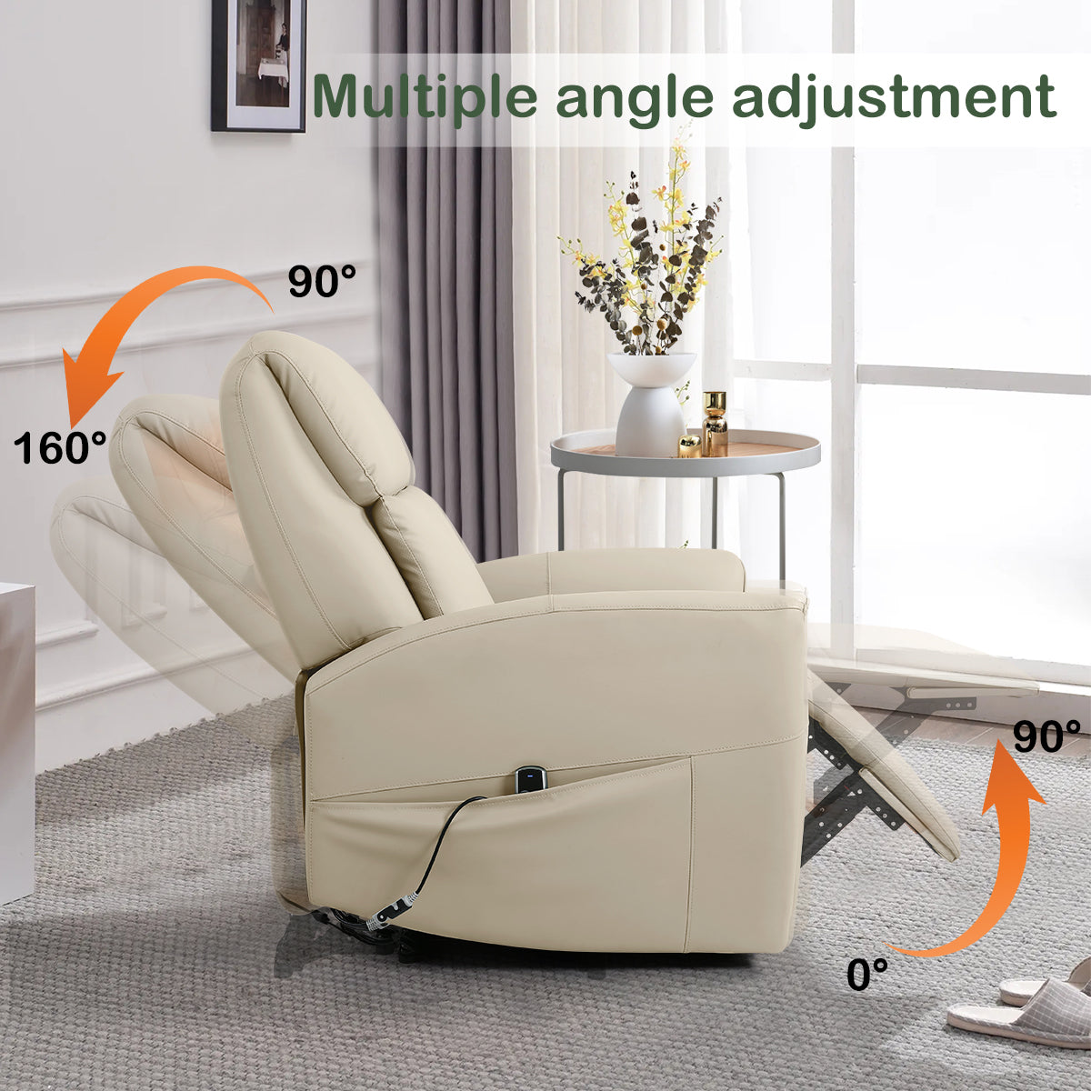 Premium Adjustable Recliner with Kneading Massage