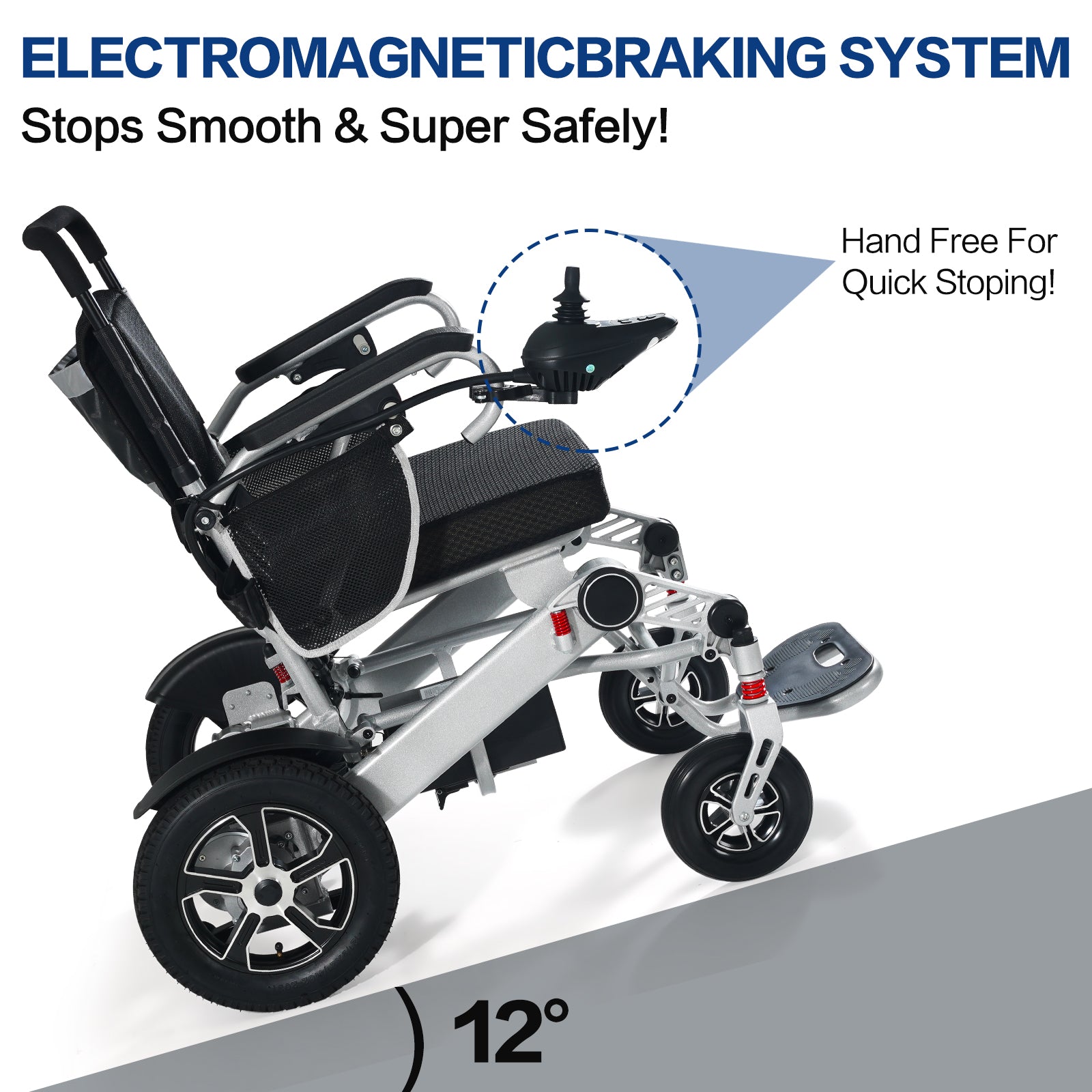 THLAND Wheelchair for Adults Lightweight Foldable, All Terrain Motorized Power Wheelchair for Seniors Portable, 15+ Miles Long Travel Range, Airline Approved