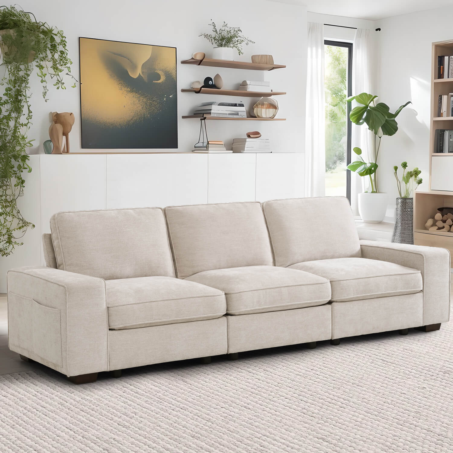 Modular Sectional Sofa for Living Room with Storage