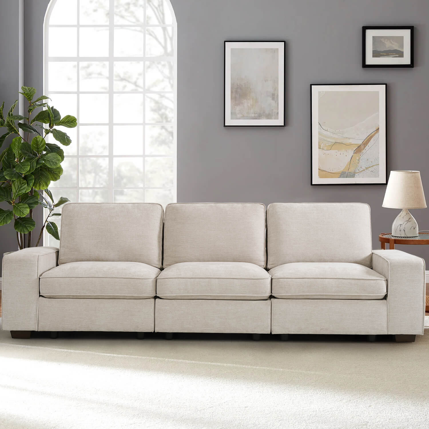 Modular Sectional Sofa for Living Room with Storage