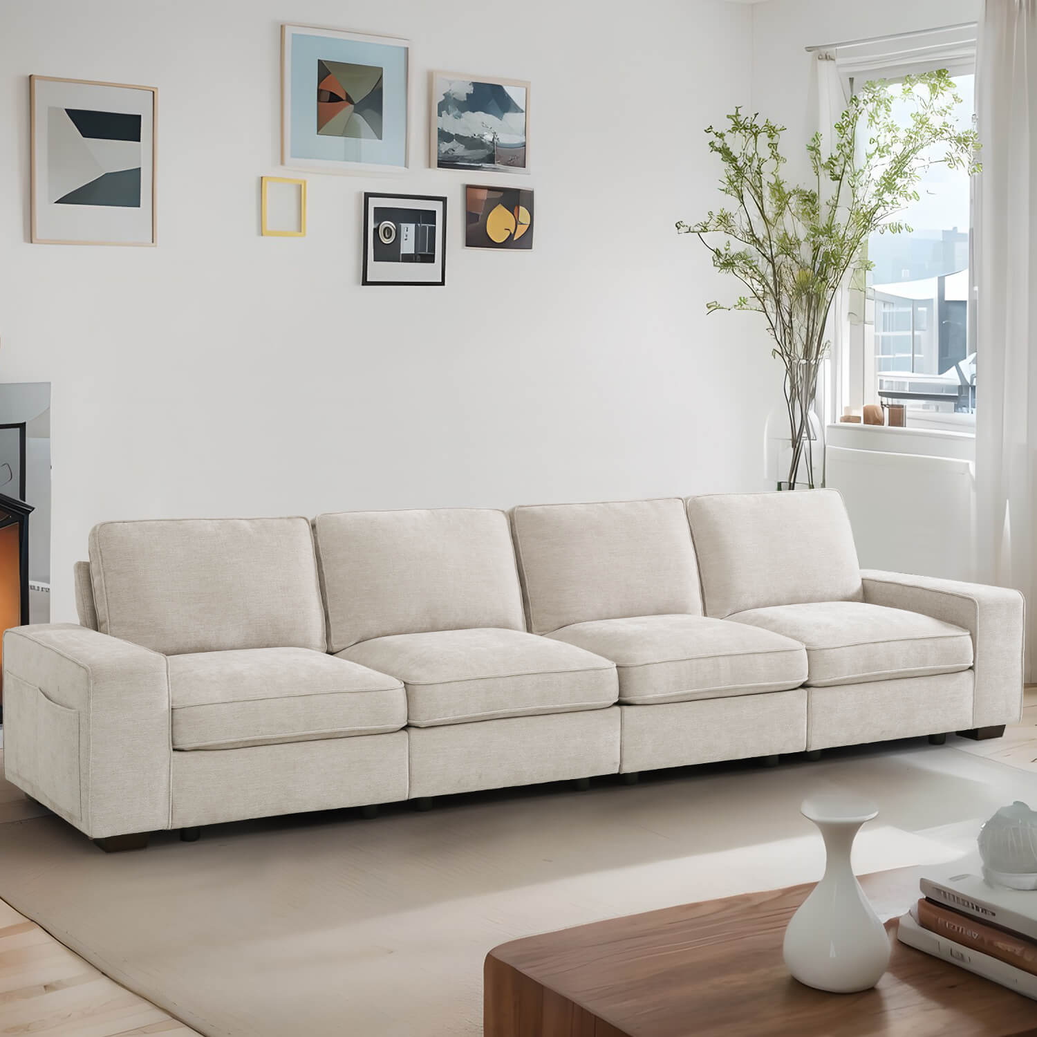 Modular Sectional Sofa for Living Room with Storage