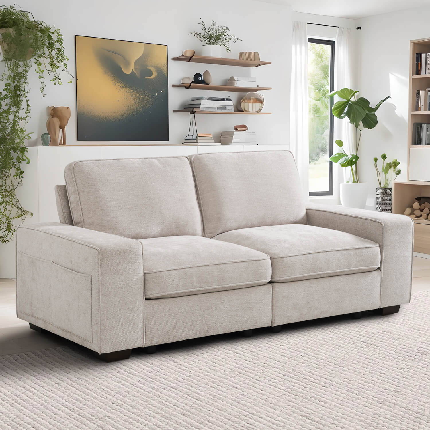 Modular Sectional Sofa for Living Room with Storage