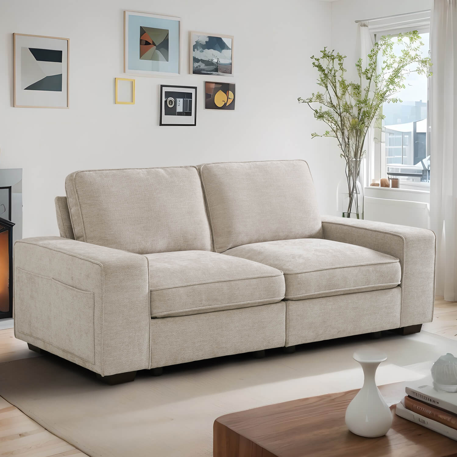 Modular Sectional Sofa for Living Room with Storage