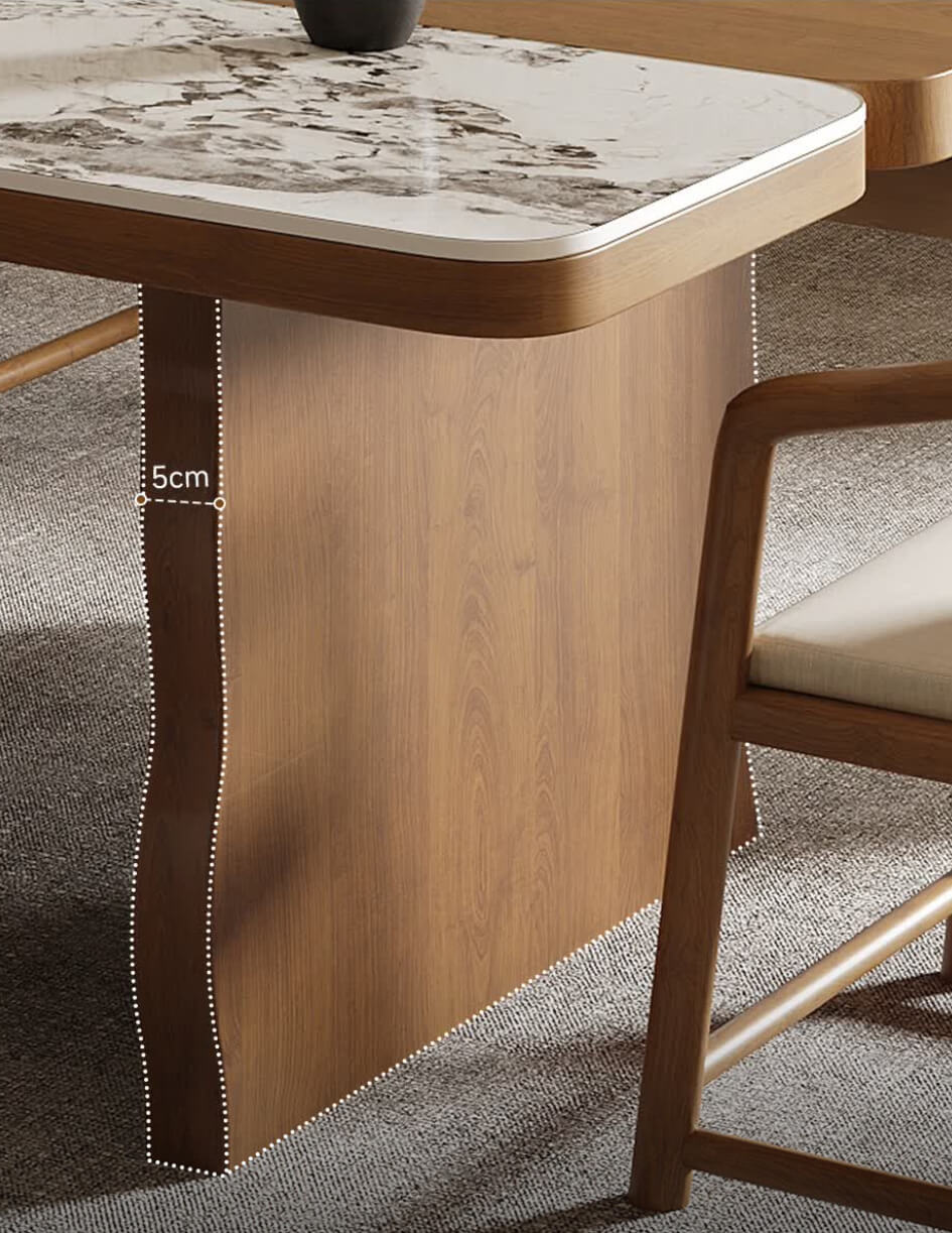 Modern Chinese Zen Solid Wood Tea Table Set with Modular Seating